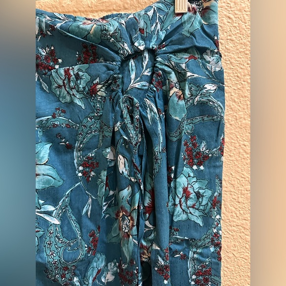 Band of the Free Deep Teal Floral Celene Side Drape Skirt NWT - Picture 5 of 6